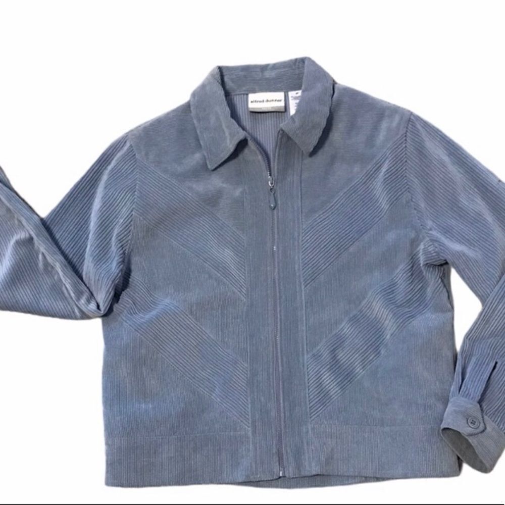 Alfred Dunner 6P Pale Blue Textured Jacket